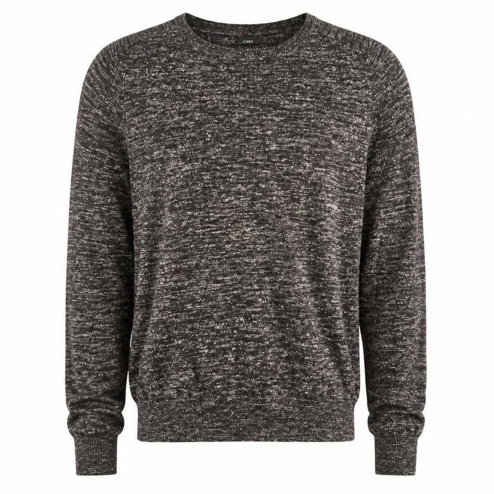 J Crew Sweater Mens L Gray Knit Linen Wool Alpaca Minimalist Preppy Academia